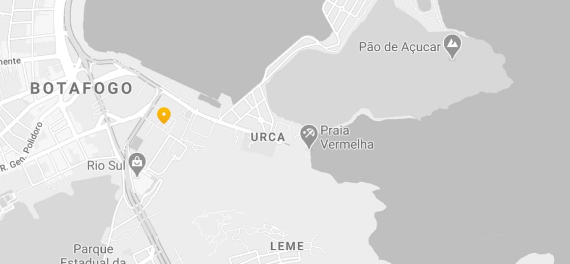 Mapa marcando o endereço